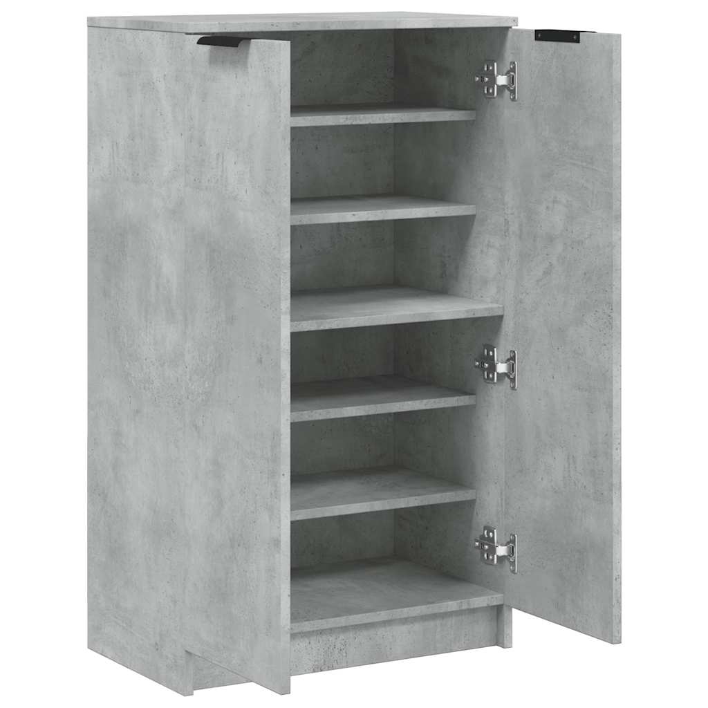 Schoenenkast 59x35x100,5 cm bewerkt hout betongrijs is nu te koop bij PeponiXL, paradijselijk wonen!