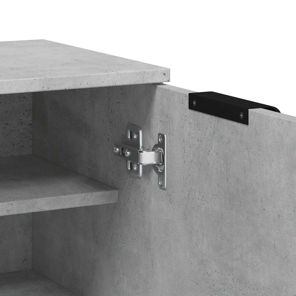 Schoenenkast 59x35x100,5 cm bewerkt hout betongrijs is nu te koop bij PeponiXL, paradijselijk wonen!