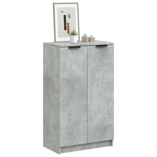 Schoenenkast 59x35x100,5 cm bewerkt hout betongrijs is nu te koop bij PeponiXL, paradijselijk wonen!