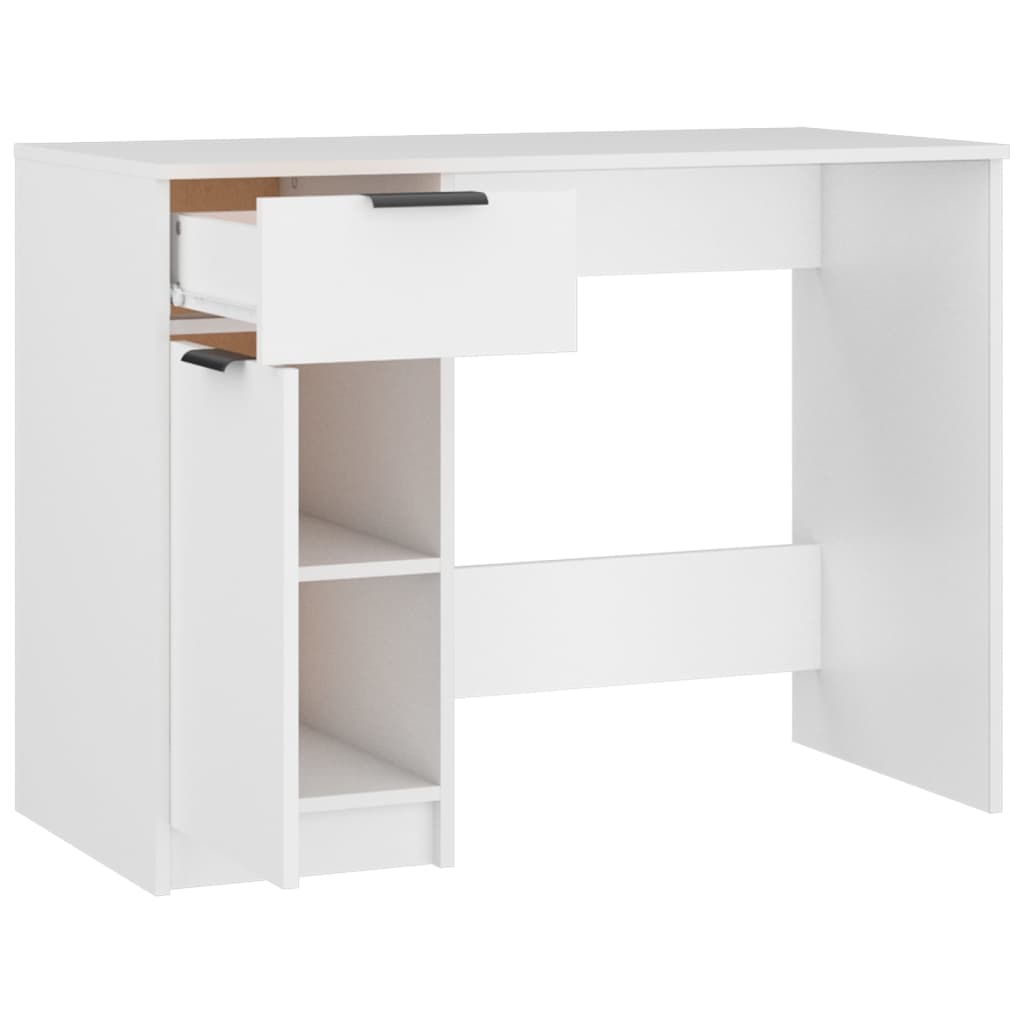 Bureau 100x50x75 cm bewerkt hout wit is nu te koop bij PeponiXL, paradijselijk wonen!