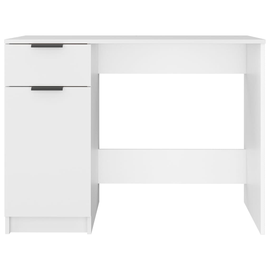 Bureau 100x50x75 cm bewerkt hout wit is nu te koop bij PeponiXL, paradijselijk wonen!