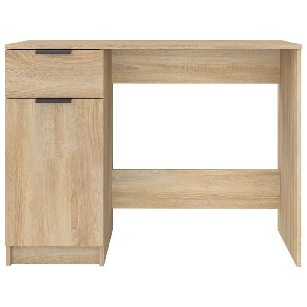 Bureau 100x50x75 cm bewerkt hout sonoma eikenkleurig is nu te koop bij PeponiXL, paradijselijk wonen!
