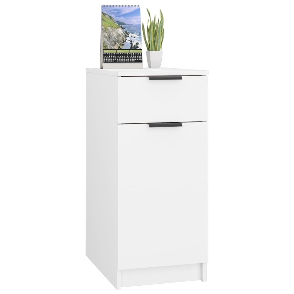Bureaukast 33,5x50x75 cm bewerkt hout wit is nu te koop bij PeponiXL, paradijselijk wonen!