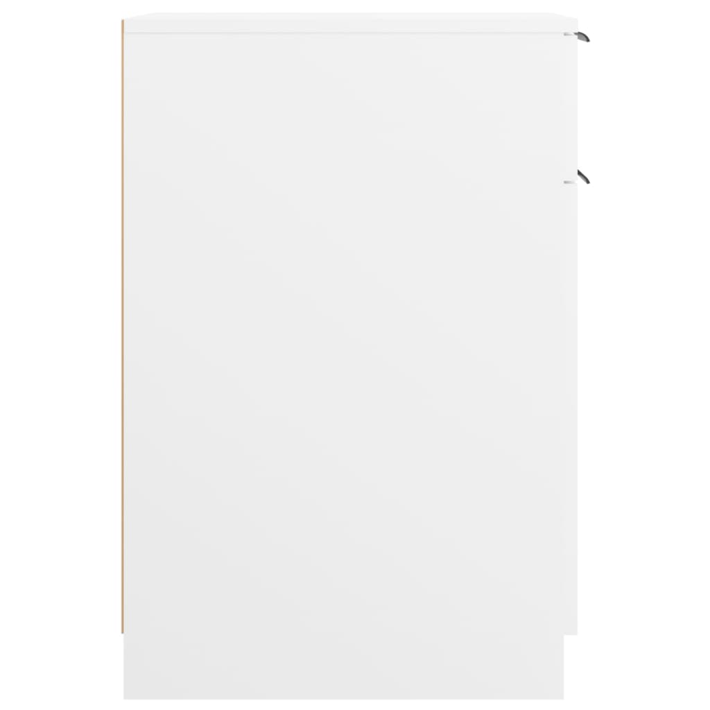 Bureaukast 33,5x50x75 cm bewerkt hout wit is nu te koop bij PeponiXL, paradijselijk wonen!