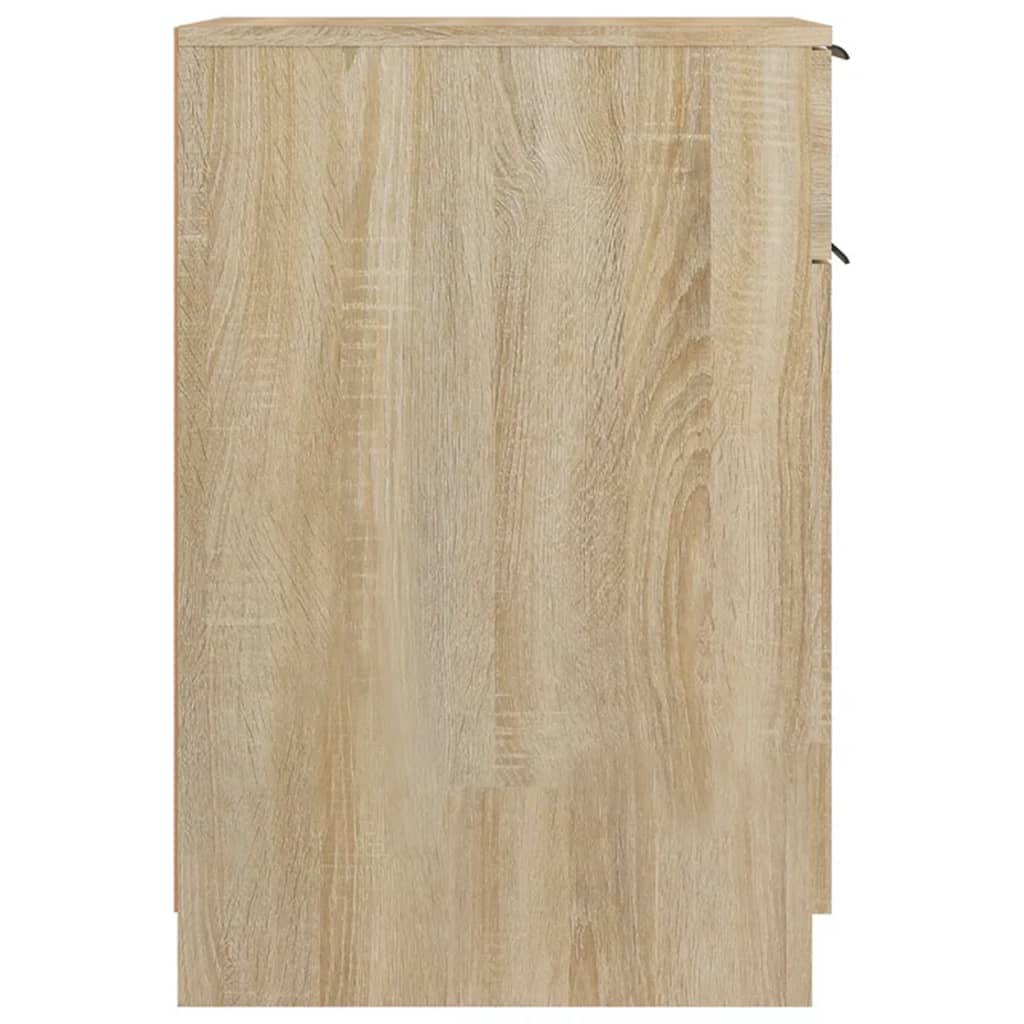 Bureaukast 33,5x50x75 cm bewerkt hout sonoma eikenkleurig is nu te koop bij PeponiXL, paradijselijk wonen!