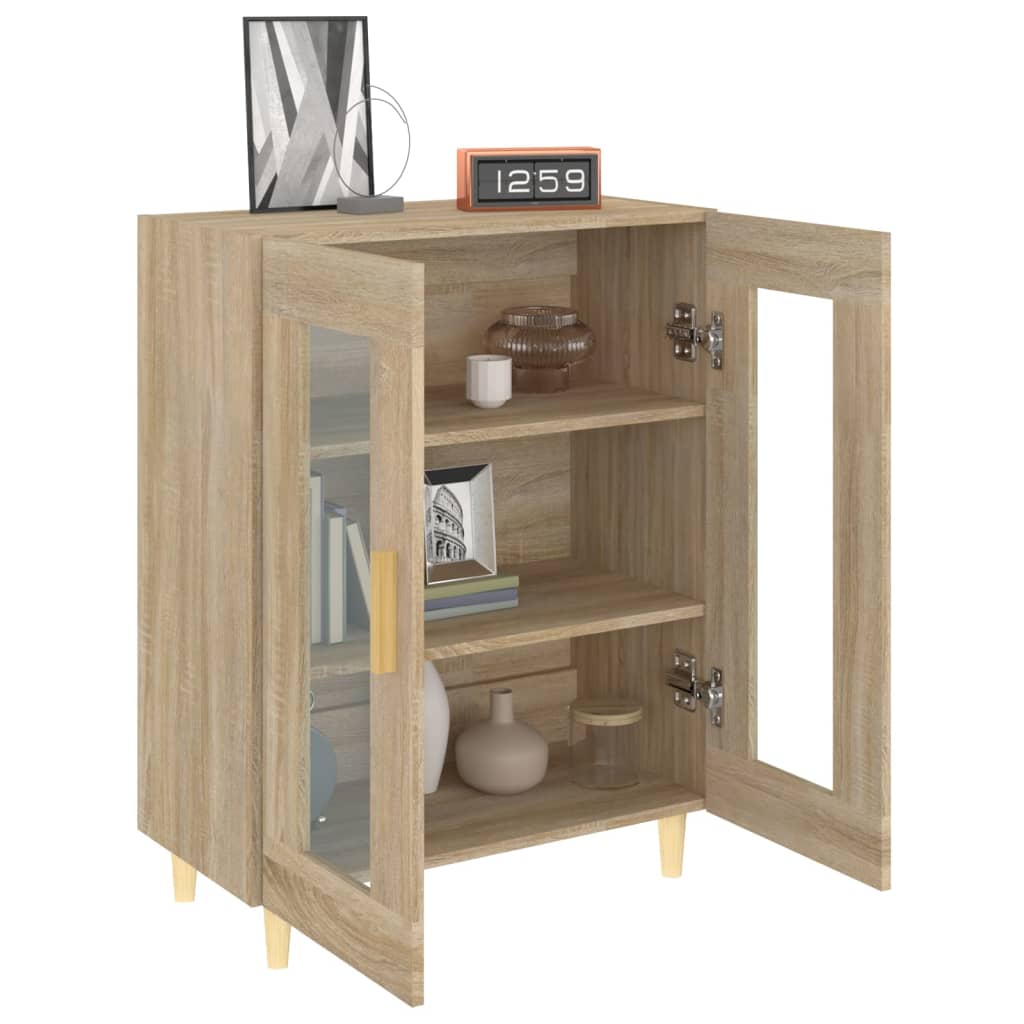 Dressoir 69,5x34x90 cm bewerkt hout sonoma eikenkleurig is nu te koop bij PeponiXL, paradijselijk wonen!