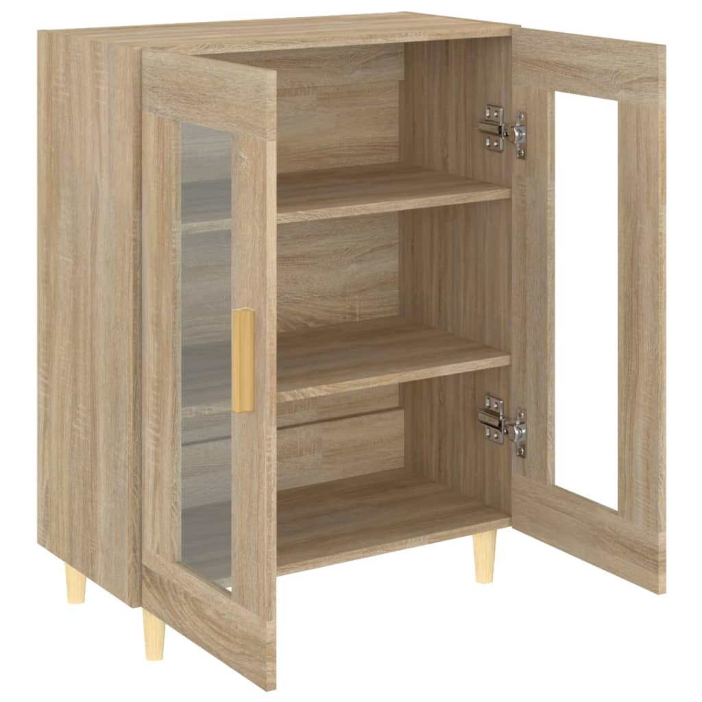 Dressoir 69,5x34x90 cm bewerkt hout sonoma eikenkleurig is nu te koop bij PeponiXL, paradijselijk wonen!