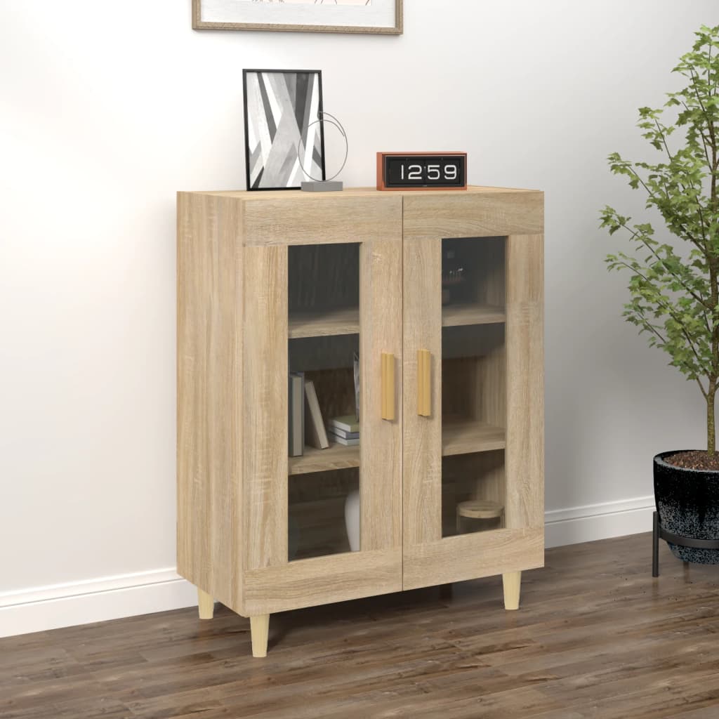 Dressoir 69,5x34x90 cm bewerkt hout sonoma eikenkleurig is nu te koop bij PeponiXL, paradijselijk wonen!
