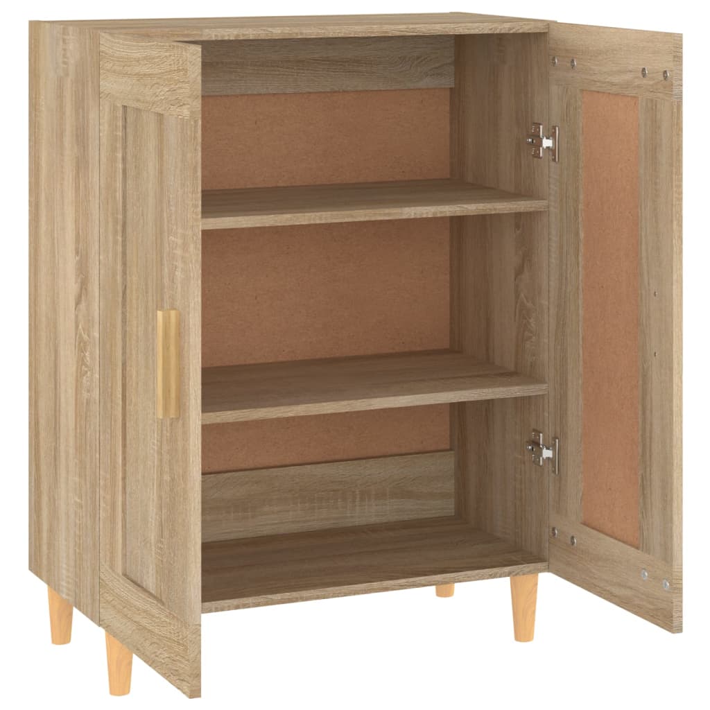 Dressoir 69,5x34x90 cm bewerkt hout sonoma eikenkleurig is nu te koop bij PeponiXL, paradijselijk wonen!