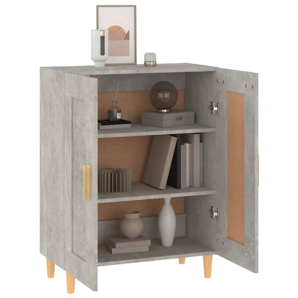 Dressoir 69,5x34x90 cm bewerkt hout betongrijs is nu te koop bij PeponiXL, paradijselijk wonen!