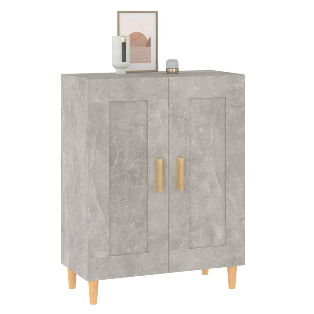 Dressoir 69,5x34x90 cm bewerkt hout betongrijs is nu te koop bij PeponiXL, paradijselijk wonen!