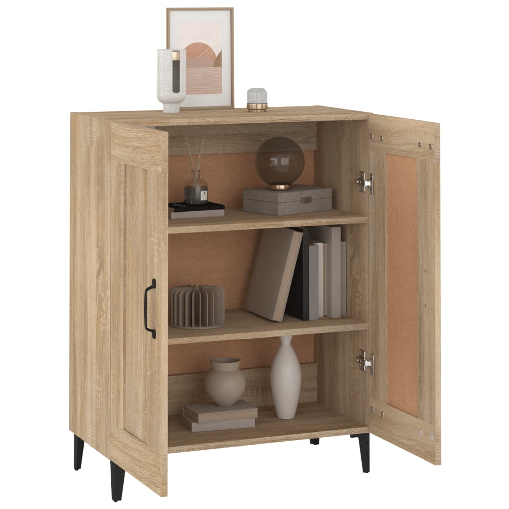 Dressoir 69,5x34x90 cm bewerkt hout sonoma eikenkleurig is nu te koop bij PeponiXL, paradijselijk wonen!