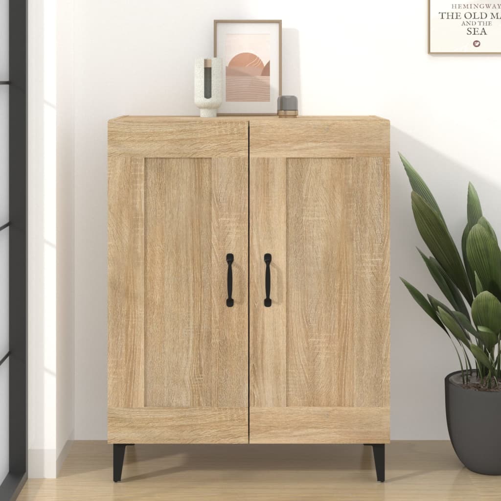 Dressoir 69,5x34x90 cm bewerkt hout sonoma eikenkleurig is nu te koop bij PeponiXL, paradijselijk wonen!