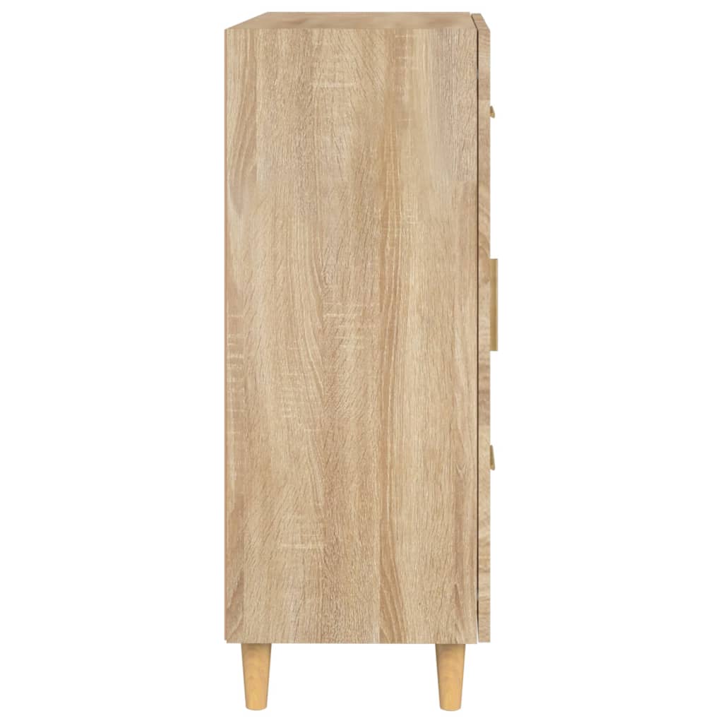 Dressoir 69,5x34x90 cm bewerkt hout sonoma eikenkleurig is nu te koop bij PeponiXL, paradijselijk wonen!