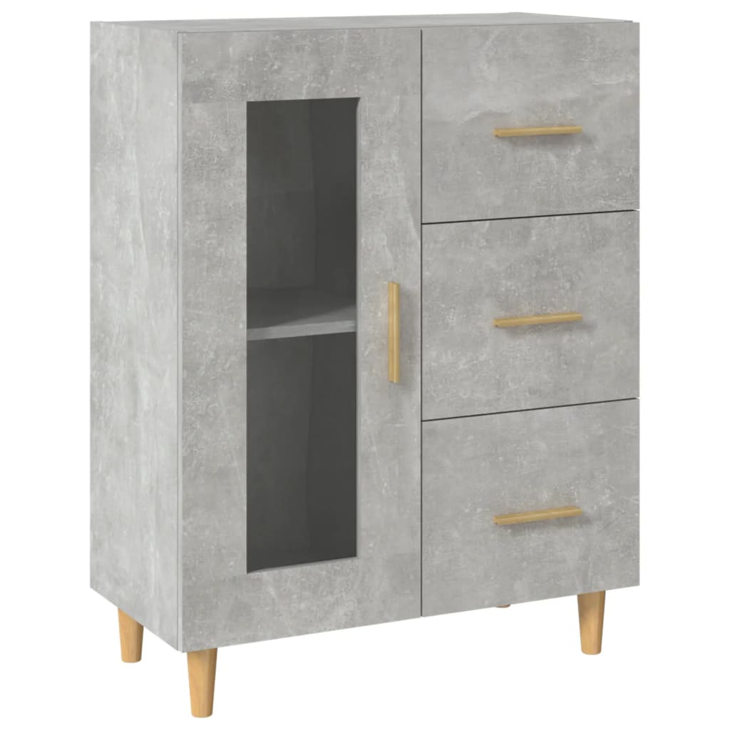 Dressoir 69,5x34x90 cm bewerkt hout betongrijs is nu te koop bij PeponiXL, paradijselijk wonen!