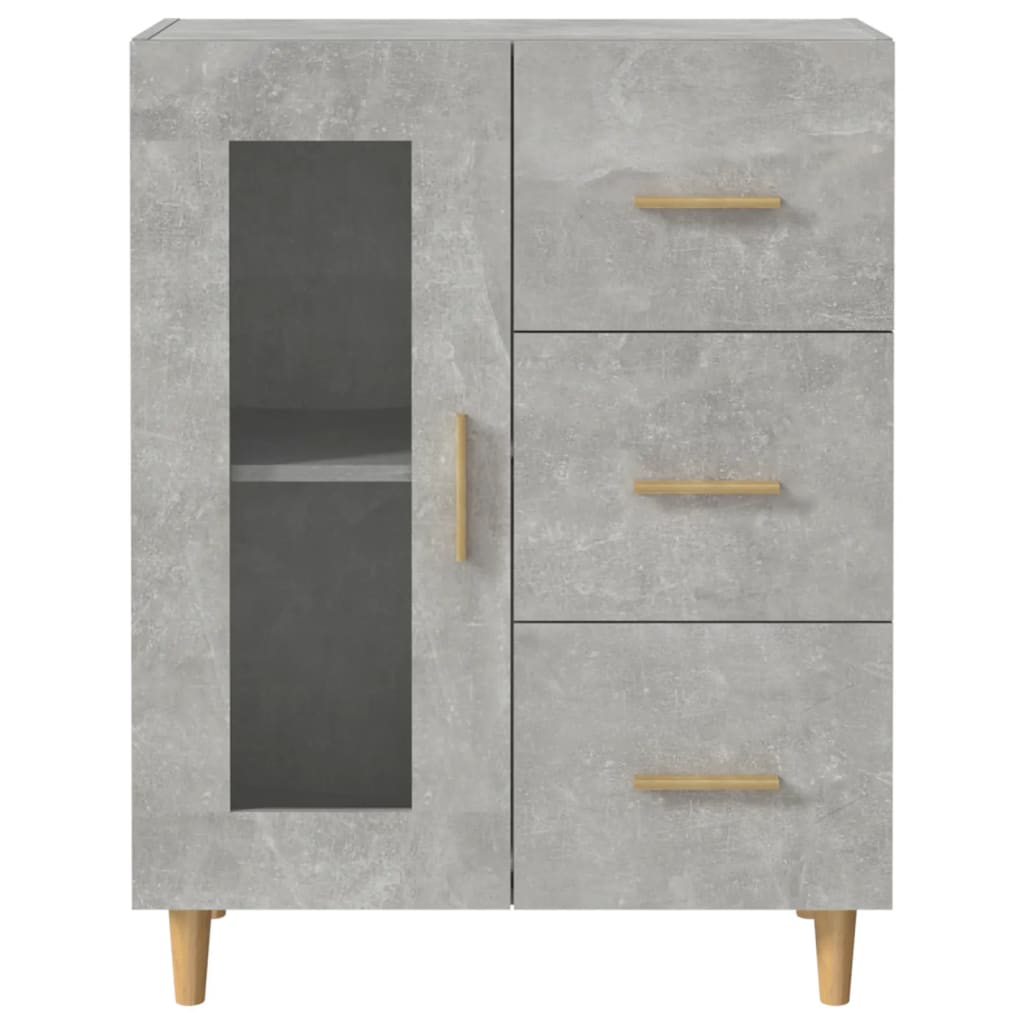 Dressoir 69,5x34x90 cm bewerkt hout betongrijs is nu te koop bij PeponiXL, paradijselijk wonen!