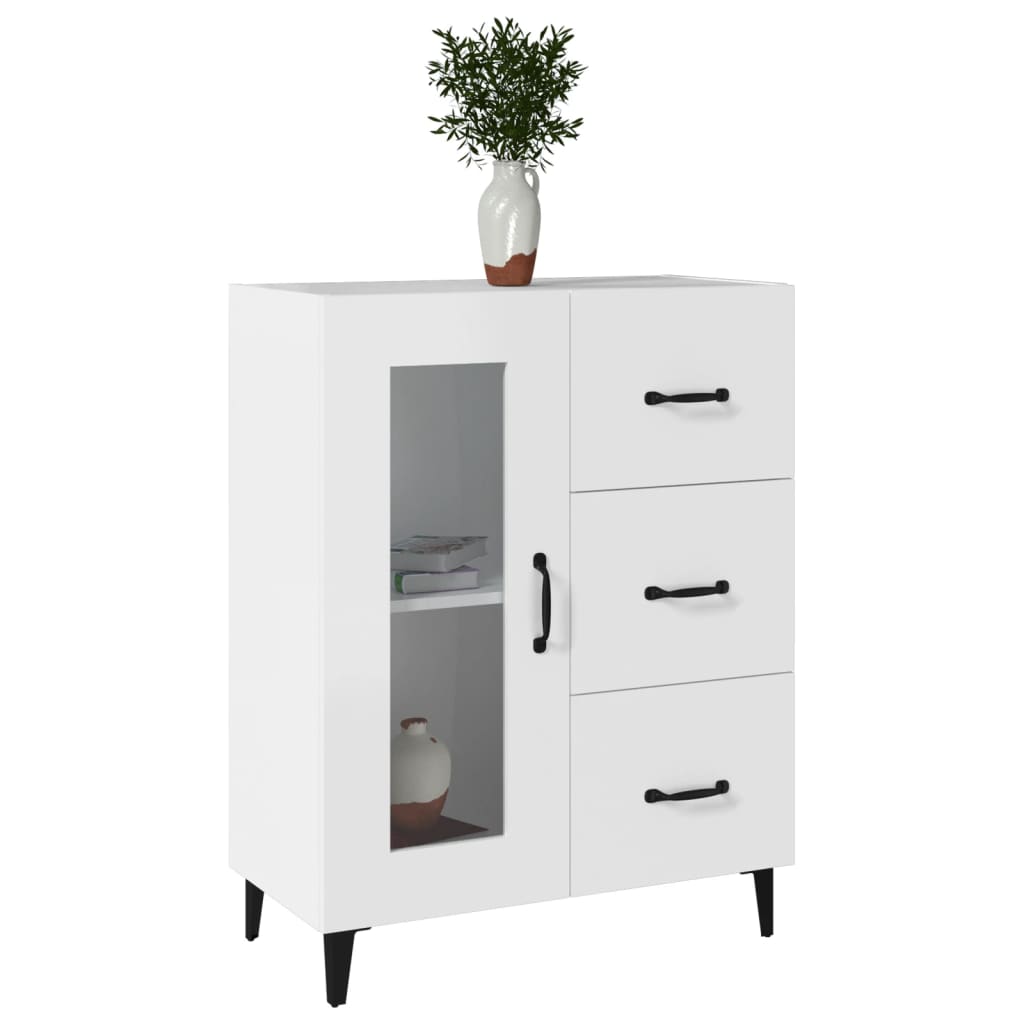 Dressoir 69,5x34x90 cm bewerkt hout wit is nu te koop bij PeponiXL, paradijselijk wonen!
