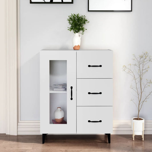 Dressoir 69,5x34x90 cm bewerkt hout wit is nu te koop bij PeponiXL, paradijselijk wonen!
