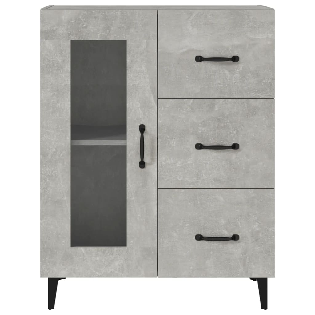 Dressoir 69,5x34x90 cm bewerkt hout betongrijs is nu te koop bij PeponiXL, paradijselijk wonen!