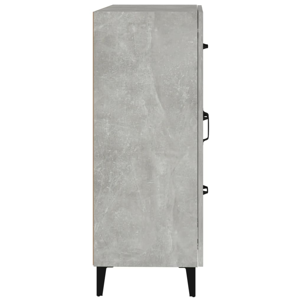 Dressoir 69,5x34x90 cm bewerkt hout betongrijs is nu te koop bij PeponiXL, paradijselijk wonen!