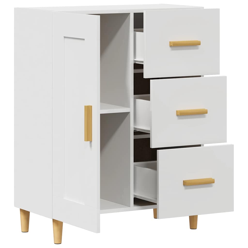 Dressoir 69,5x34x90 cm bewerkt hout wit is nu te koop bij PeponiXL, paradijselijk wonen!