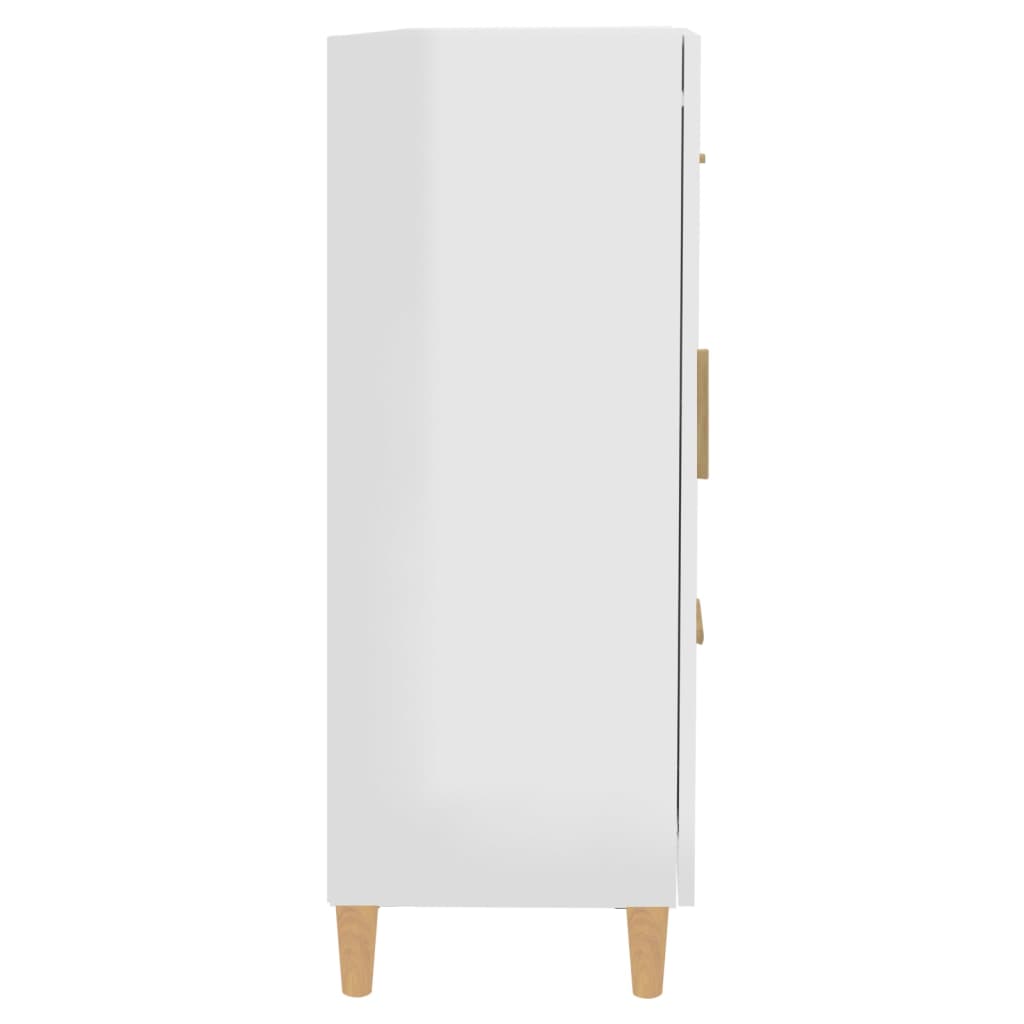 Dressoir 69,5x34x90 cm bewerkt hout hoogglans wit is nu te koop bij PeponiXL, paradijselijk wonen!