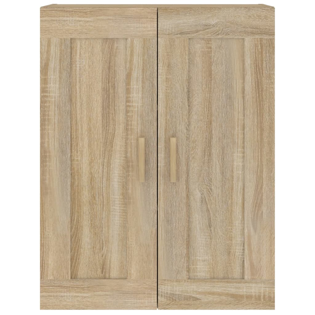 Wandkast 69,5x32,5x90 cm bewerkt hout sonoma eikenkleurig is nu te koop bij PeponiXL, paradijselijk wonen!