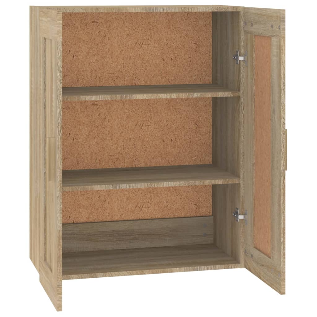 Wandkast 69,5x32,5x90 cm bewerkt hout sonoma eikenkleurig is nu te koop bij PeponiXL, paradijselijk wonen!