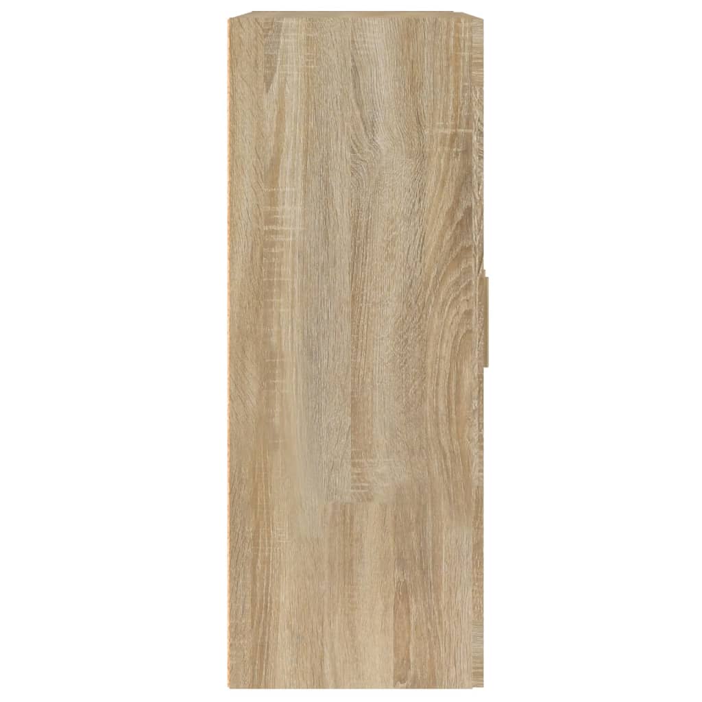 Wandkast 69,5x32,5x90 cm bewerkt hout sonoma eikenkleurig is nu te koop bij PeponiXL, paradijselijk wonen!