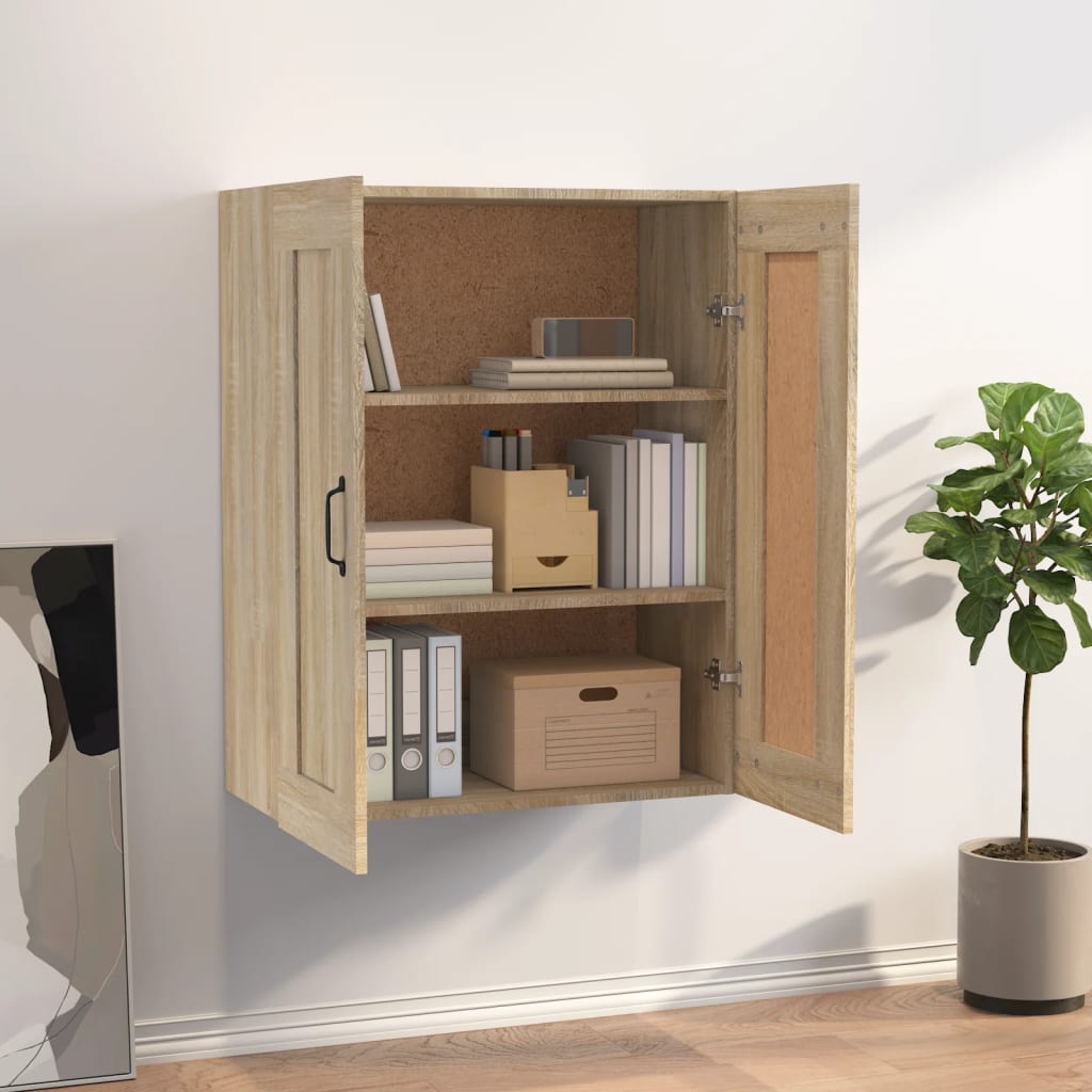 Hangkast 69,5x32,5x90 cm sonoma eikenkleurig is nu te koop bij PeponiXL, paradijselijk wonen!