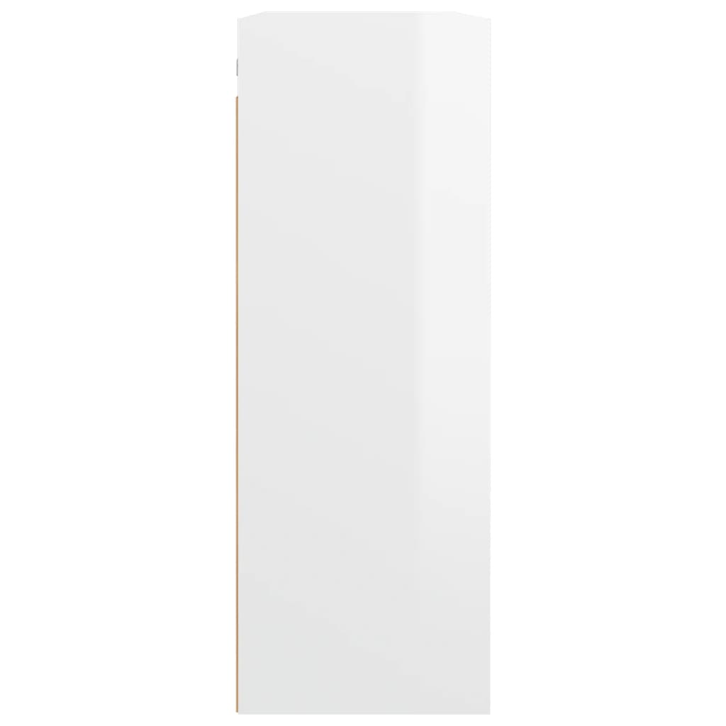 Hangkast 69,5x32,5x90 cm hoogglans wit is nu te koop bij PeponiXL, paradijselijk wonen!