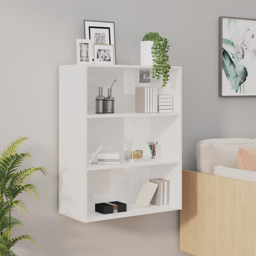 Hangkast 69,5x32,5x90 cm hoogglans wit is nu te koop bij PeponiXL, paradijselijk wonen!