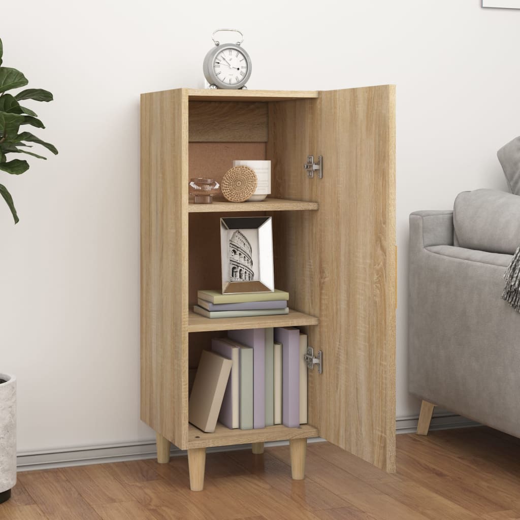 Dressoir 34,5x34x90 cm bewerkt hout sonoma eikenkleurig is nu te koop bij PeponiXL, paradijselijk wonen!