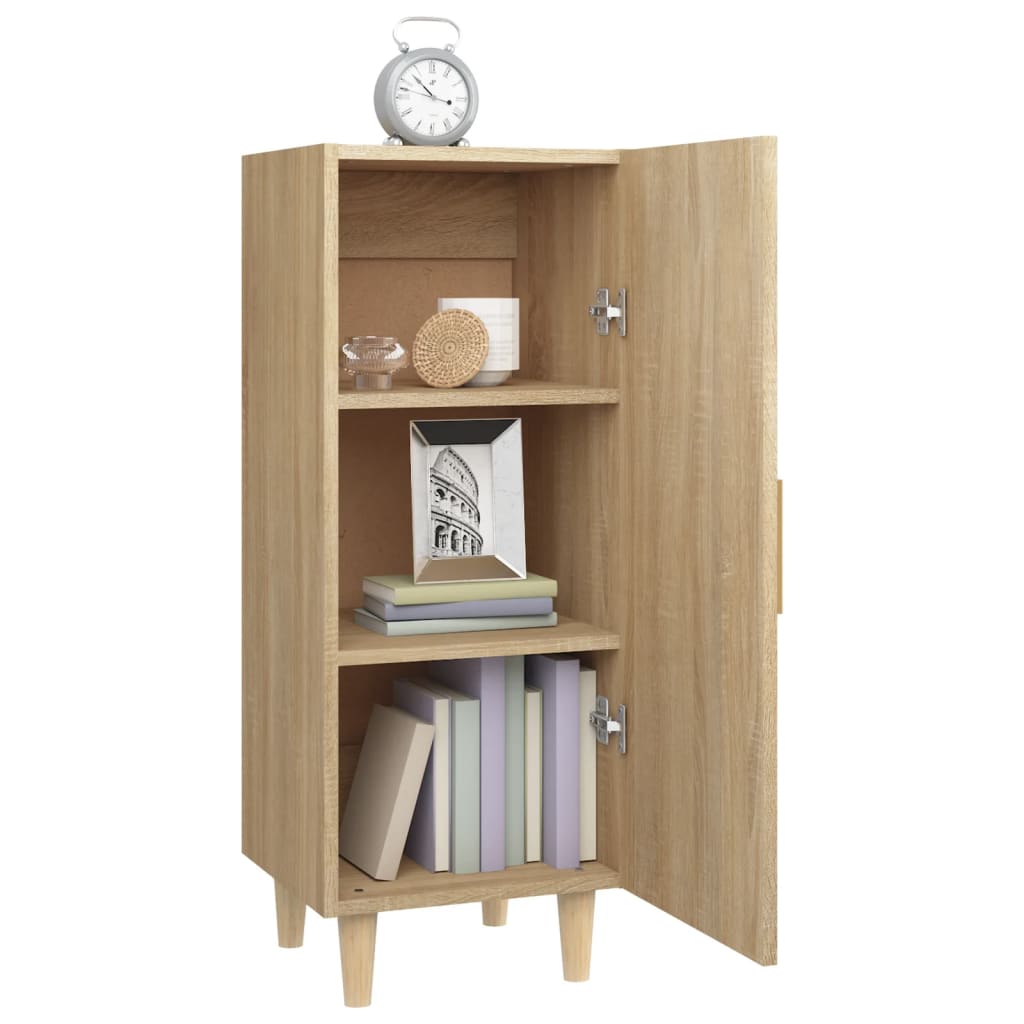 Dressoir 34,5x34x90 cm bewerkt hout sonoma eikenkleurig is nu te koop bij PeponiXL, paradijselijk wonen!