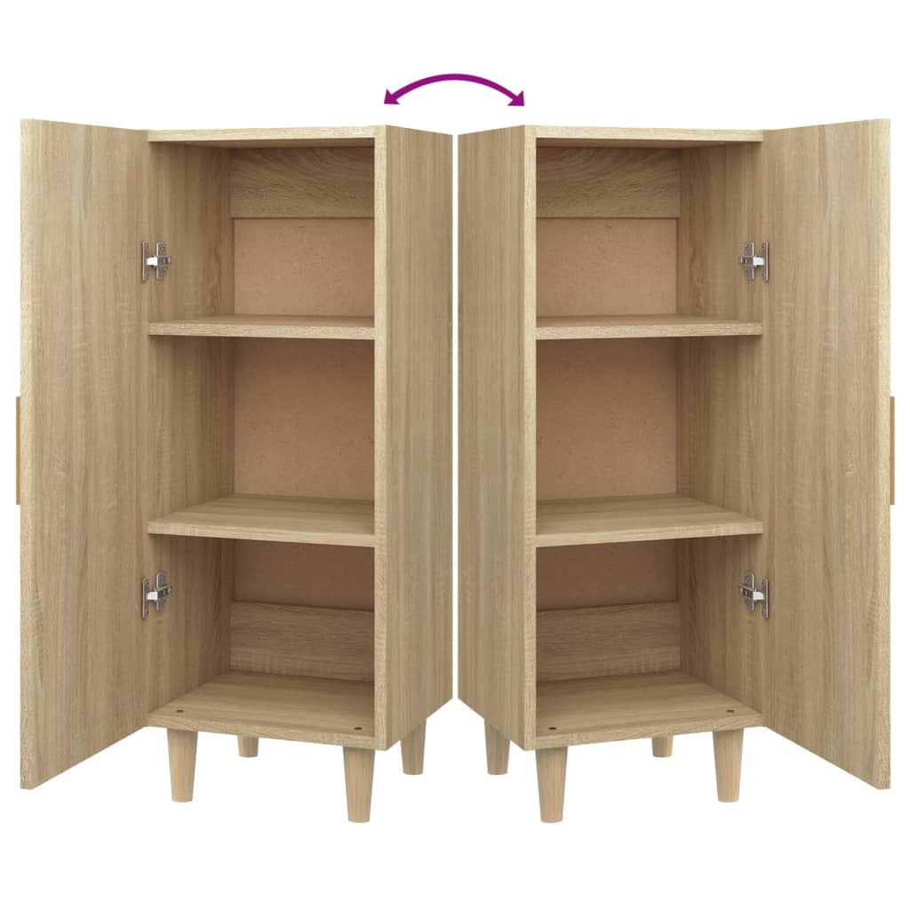 Dressoir 34,5x34x90 cm bewerkt hout sonoma eikenkleurig is nu te koop bij PeponiXL, paradijselijk wonen!