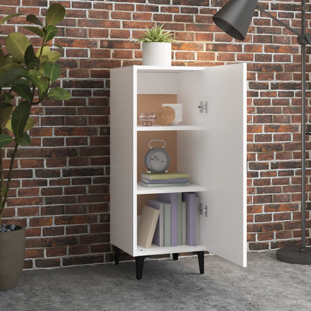 Dressoir 34,5x34x90 cm bewerkt hout wit is nu te koop bij PeponiXL, paradijselijk wonen!