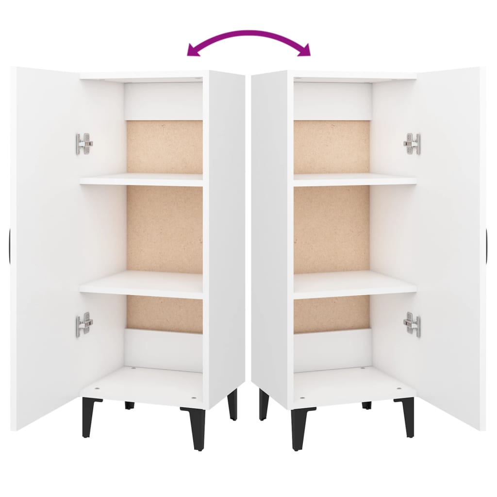 Dressoir 34,5x34x90 cm bewerkt hout wit is nu te koop bij PeponiXL, paradijselijk wonen!