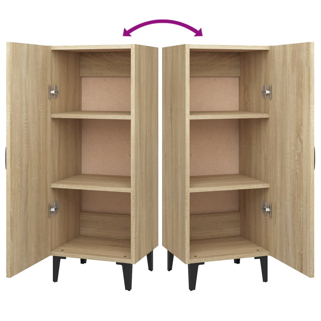 Dressoir 34,5x34x90 cm bewerkt hout sonoma eikenkleurig is nu te koop bij PeponiXL, paradijselijk wonen!