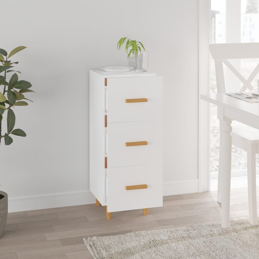 Dressoir 34,5x34x90 cm bewerkt hout wit is nu te koop bij PeponiXL, paradijselijk wonen!