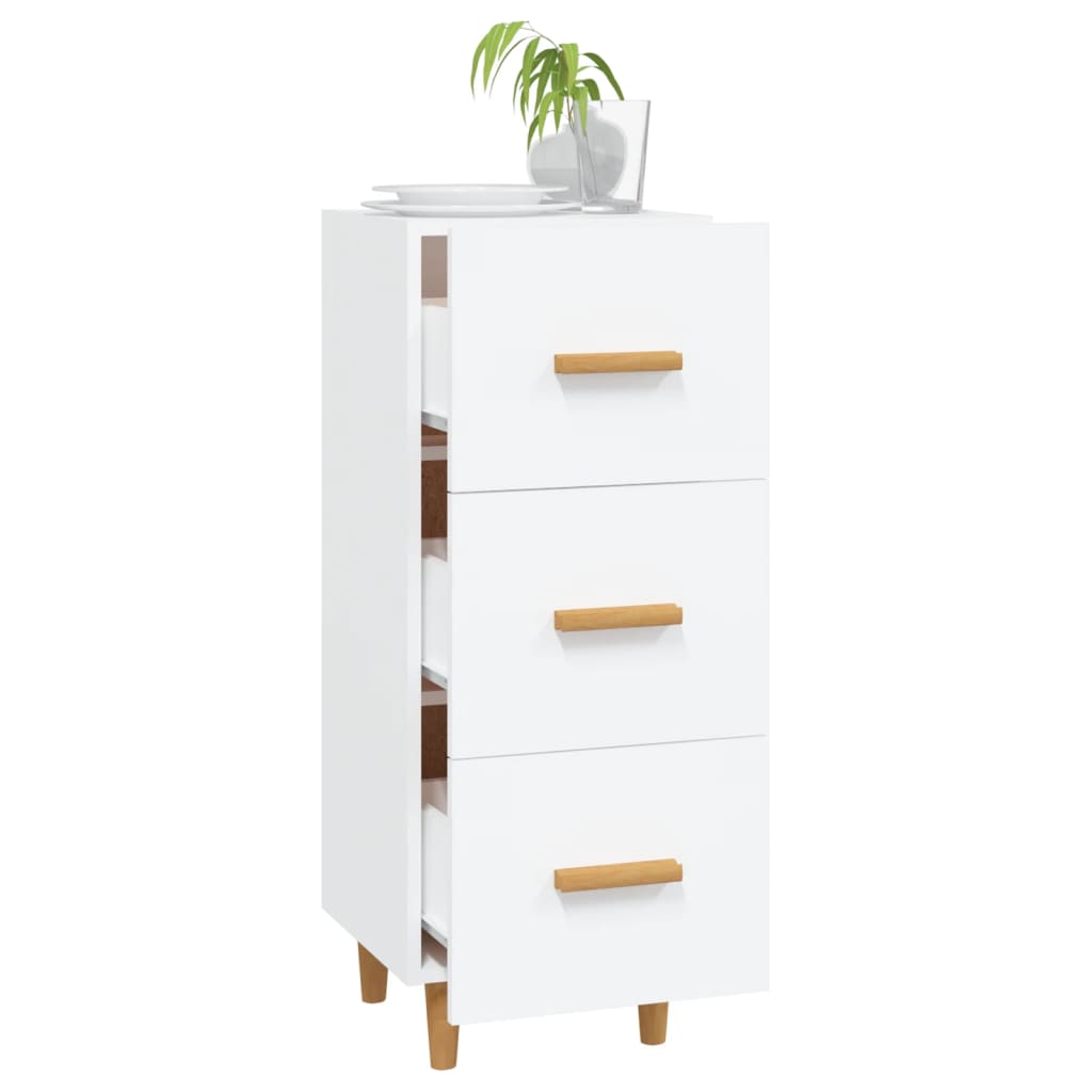Dressoir 34,5x34x90 cm bewerkt hout wit is nu te koop bij PeponiXL, paradijselijk wonen!