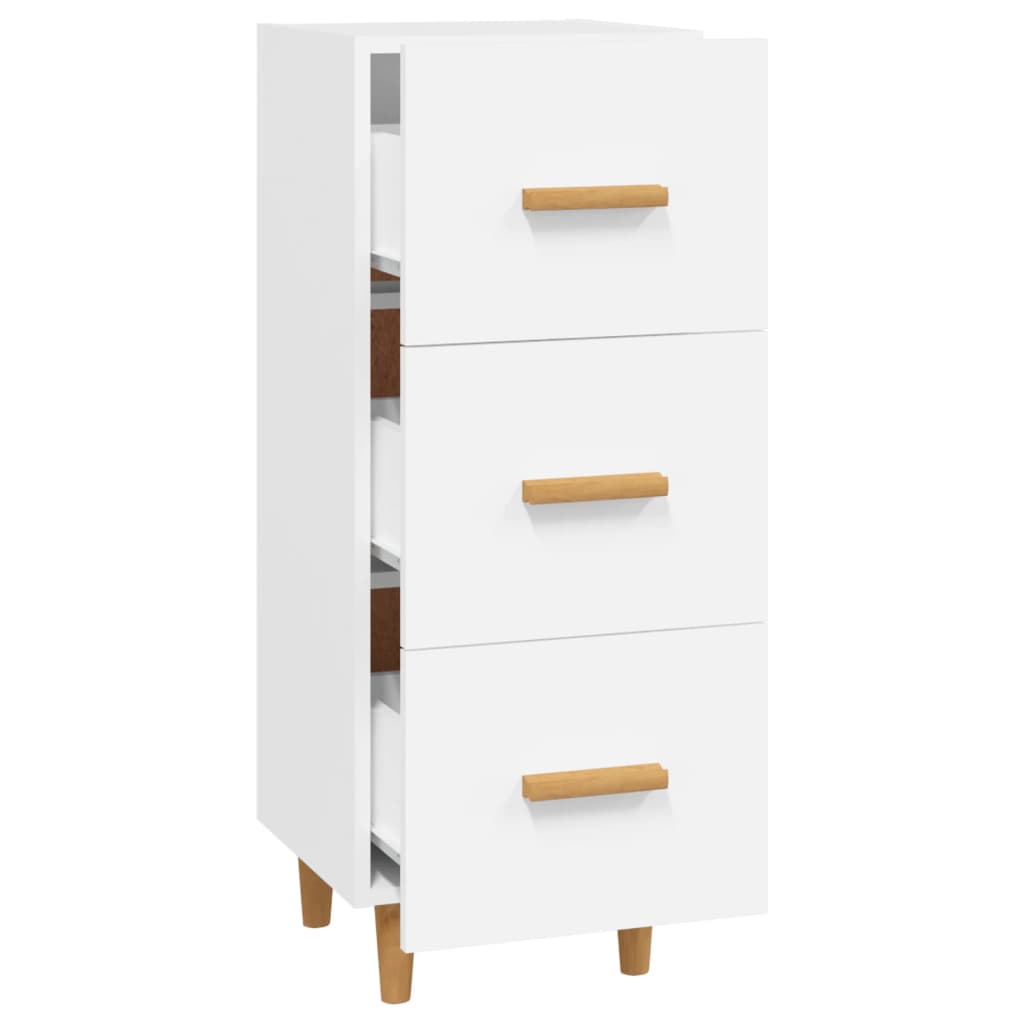 Dressoir 34,5x34x90 cm bewerkt hout wit is nu te koop bij PeponiXL, paradijselijk wonen!