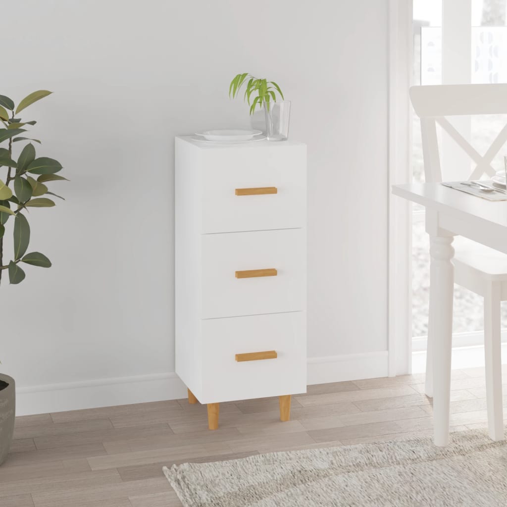 Dressoir 34,5x34x90 cm bewerkt hout wit is nu te koop bij PeponiXL, paradijselijk wonen!