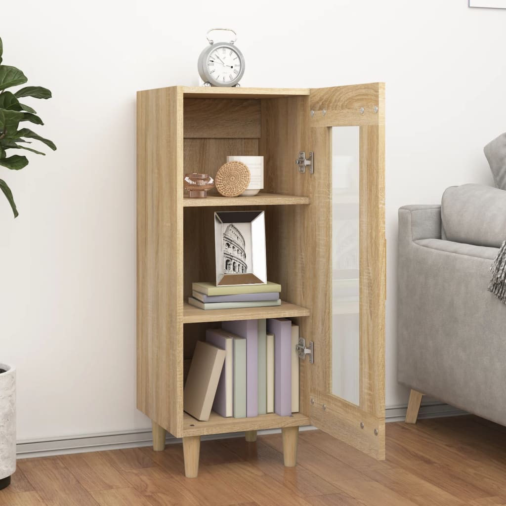 Dressoir 34,5x34x90 cm bewerkt hout sonoma eiken is nu te koop bij PeponiXL, paradijselijk wonen!