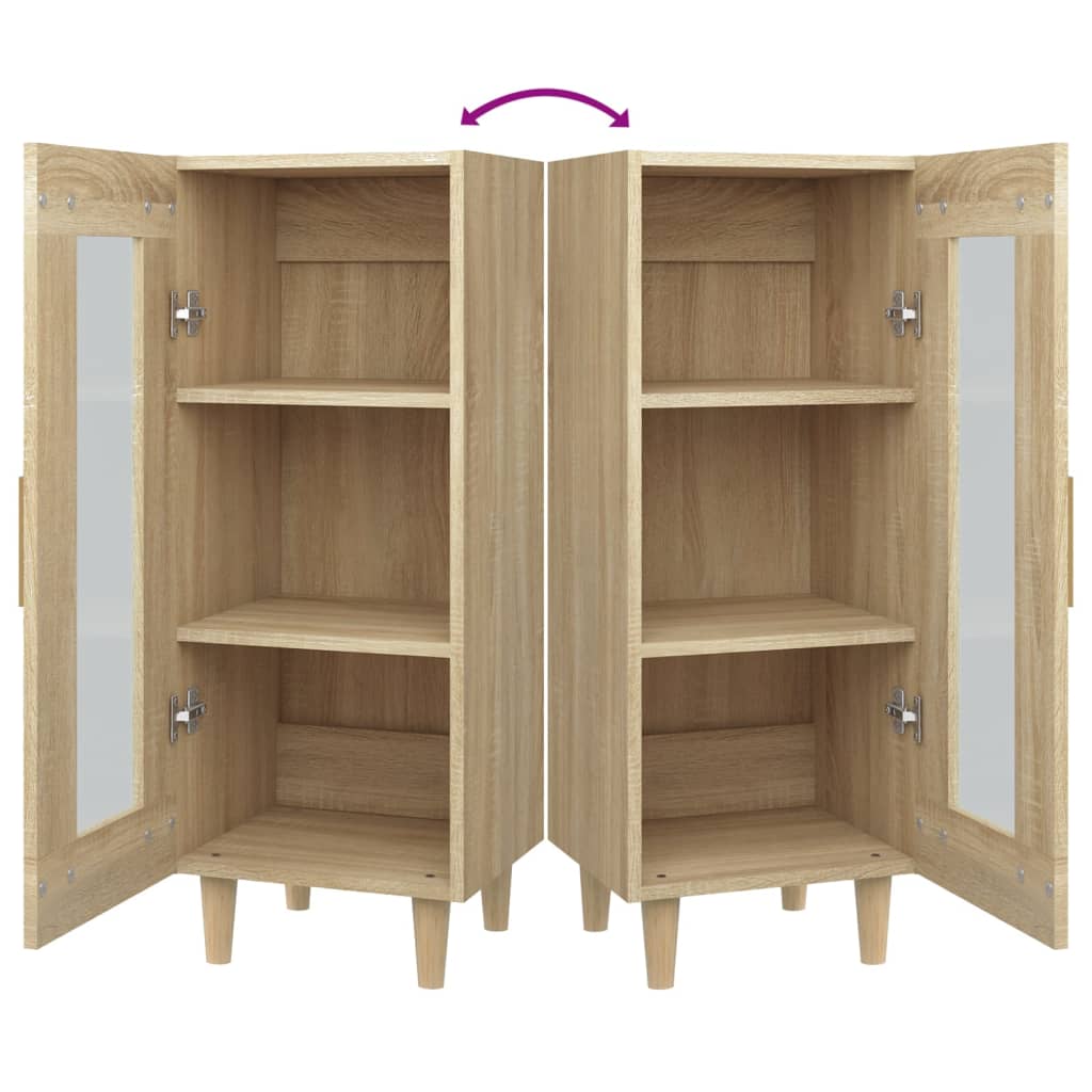 Dressoir 34,5x34x90 cm bewerkt hout sonoma eiken is nu te koop bij PeponiXL, paradijselijk wonen!