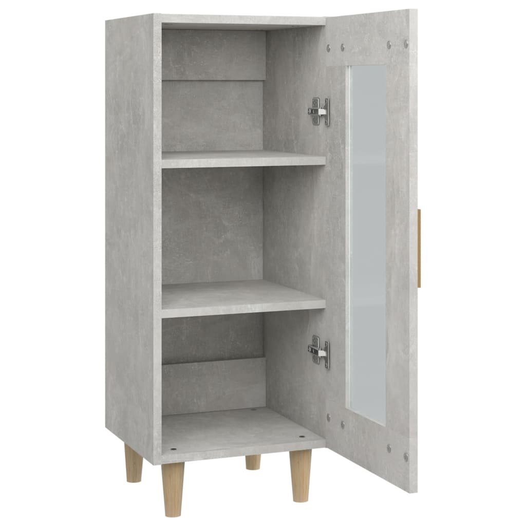 Dressoir 34,5x34x90 cm bewerkt hout betongrijs is nu te koop bij PeponiXL, paradijselijk wonen!