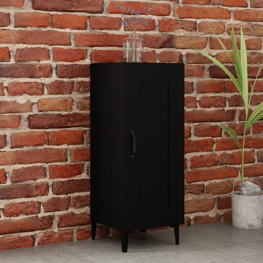 Dressoir 34,5x34x90 cm bewerkt hout zwart is nu te koop bij PeponiXL, paradijselijk wonen!