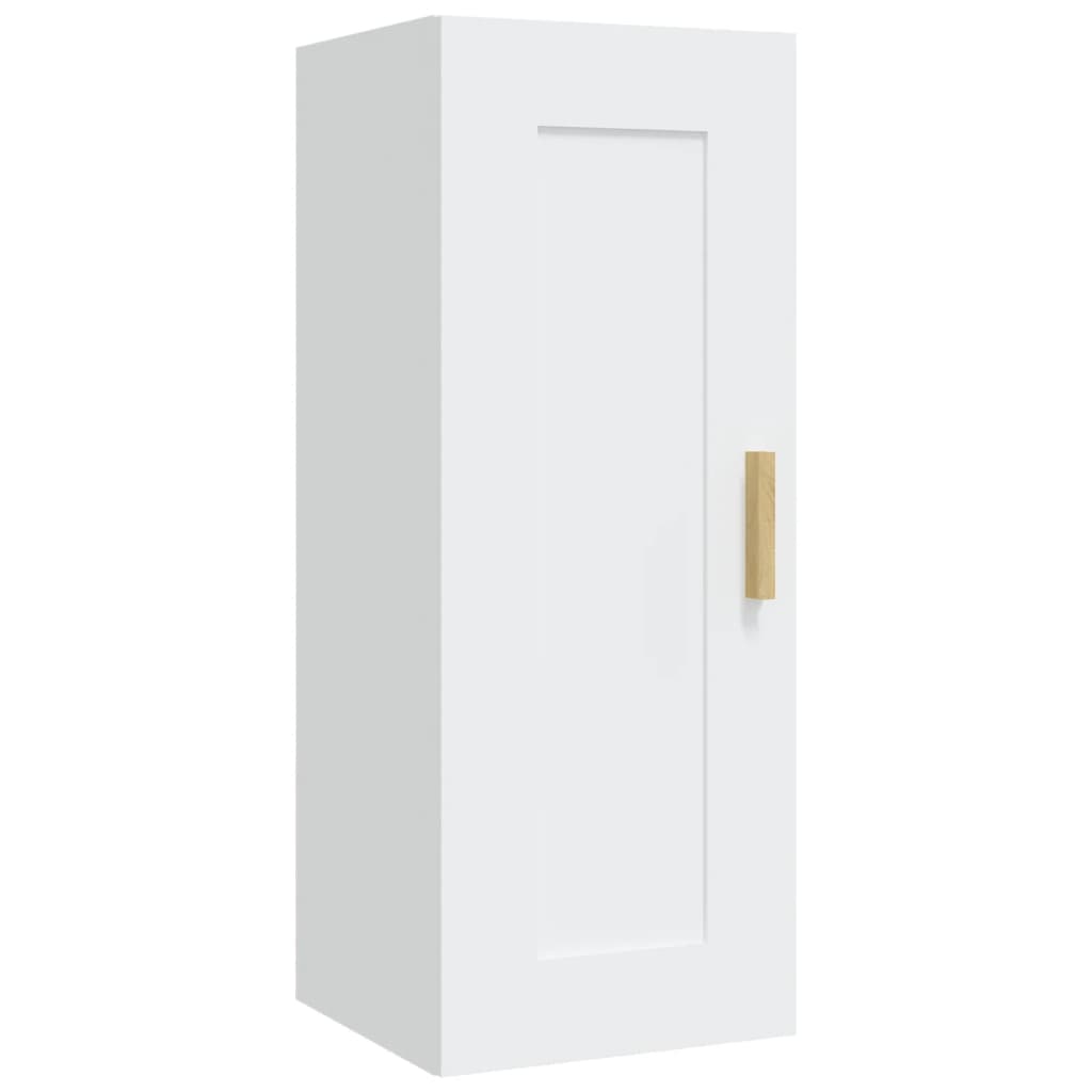 Wandkast 35x34x90 cm bewerkt hout wit