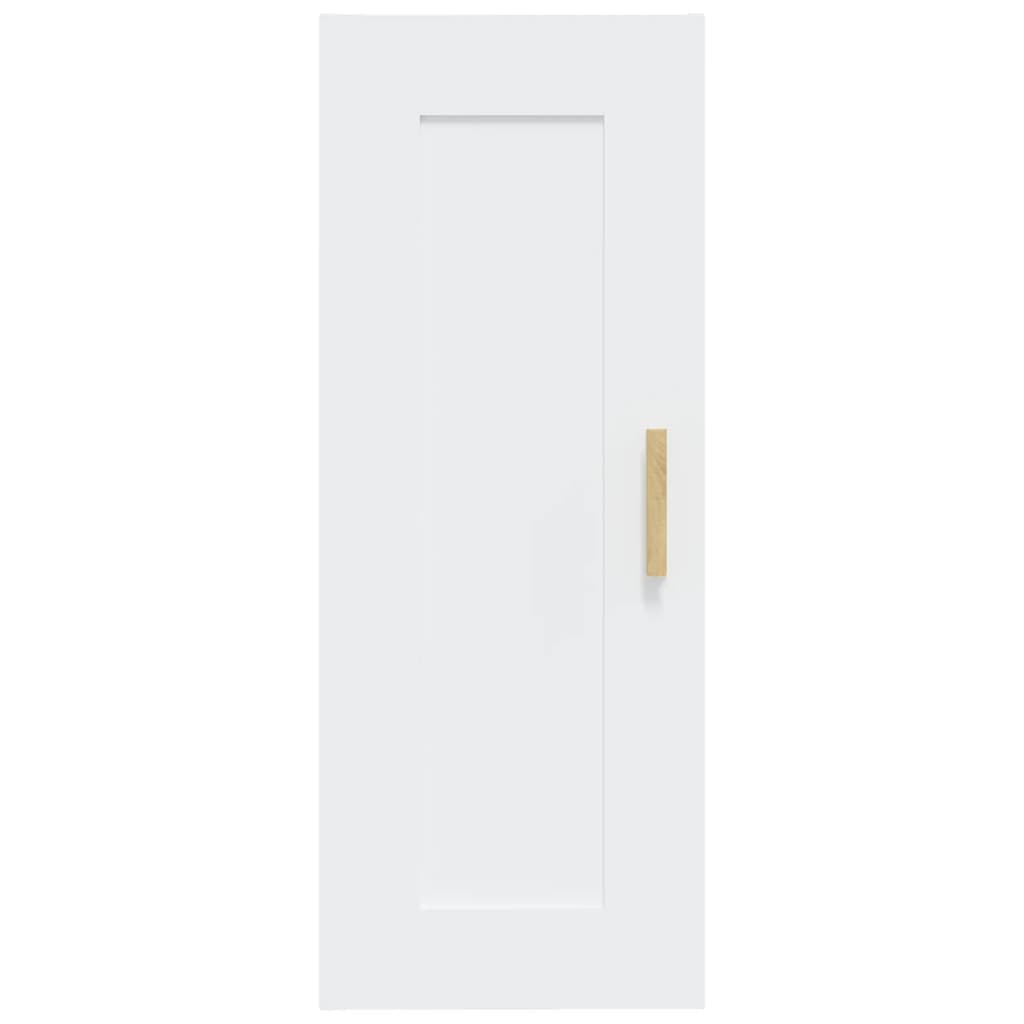 Wandkast 35x34x90 cm bewerkt hout wit