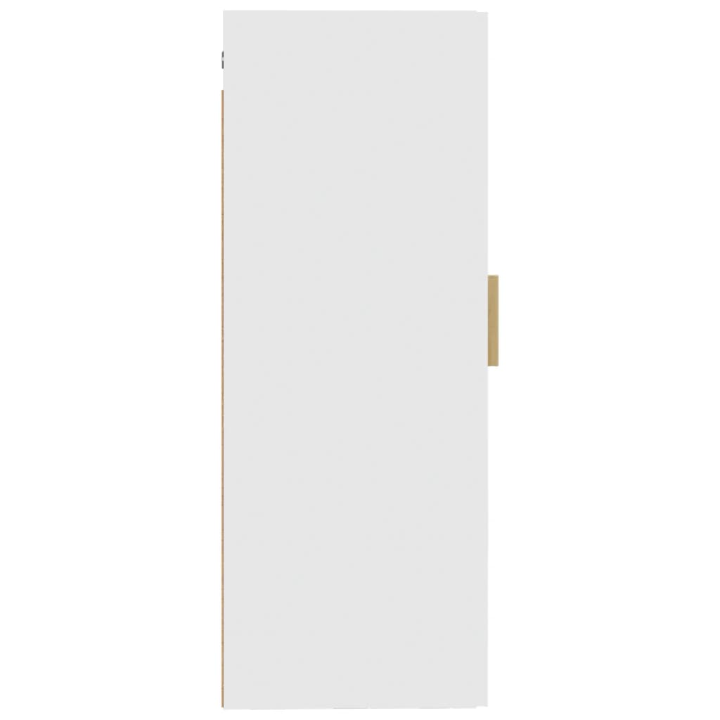 Wandkast 35x34x90 cm bewerkt hout wit