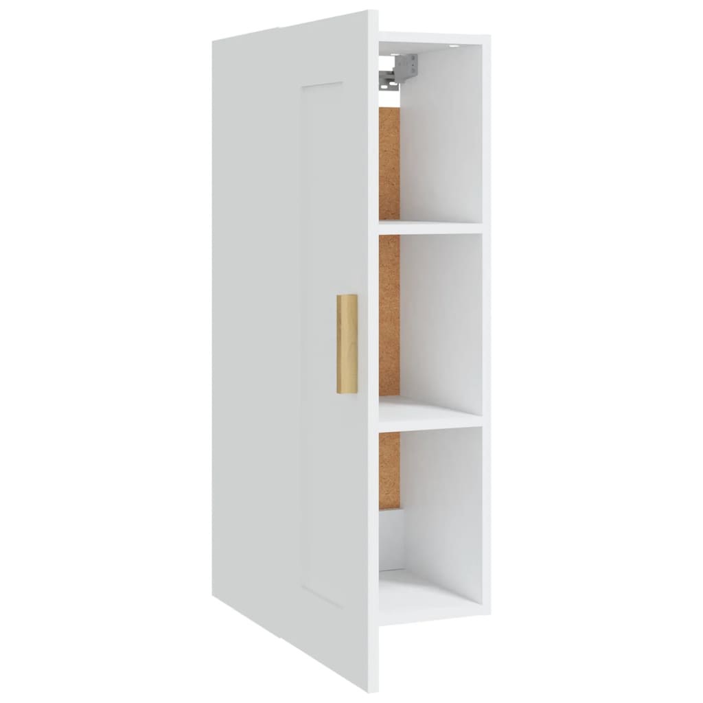 Wandkast 35x34x90 cm bewerkt hout wit